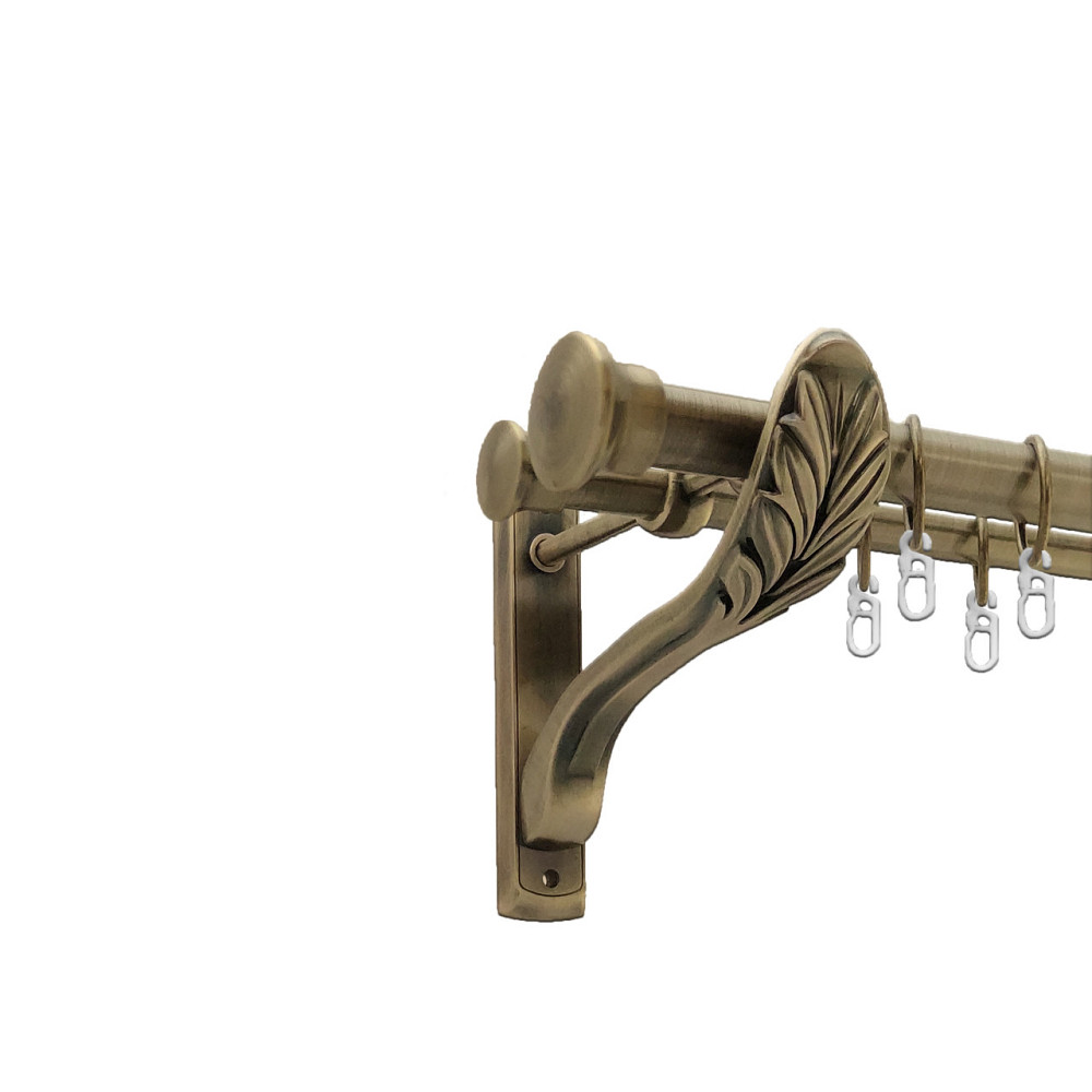 Карниз Orvit Дуо металевий дворядний ретро Антик 25\19 мм 300 см (4301661) Львів - фото 1