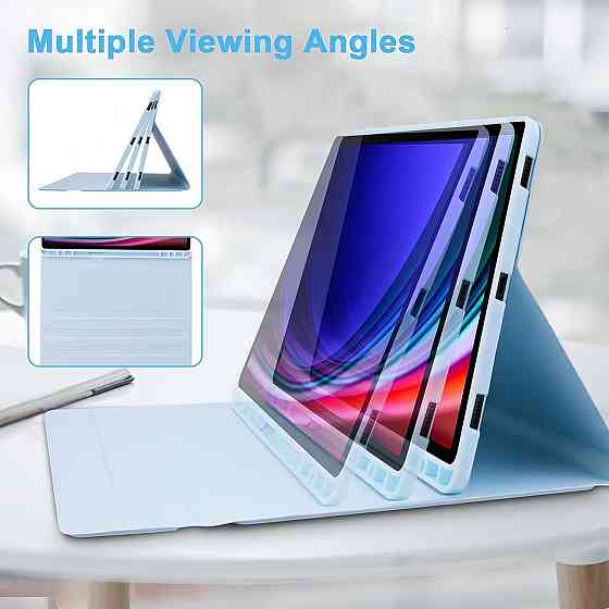 Протиударний чохол-книжка з клавіатурою на Samsung Galaxy Tab S7 FE+/S7+/S8+ 12.4" Дніпро