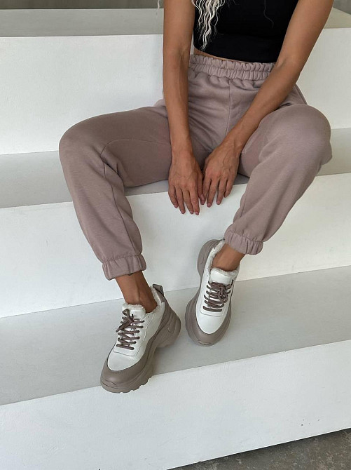 Molly Кросівки жіночі MOLLY 250 капучіно/білі (зима, шкіра натуральна) (5323) 37р.38р.39р. 39 Коломия - фото 2