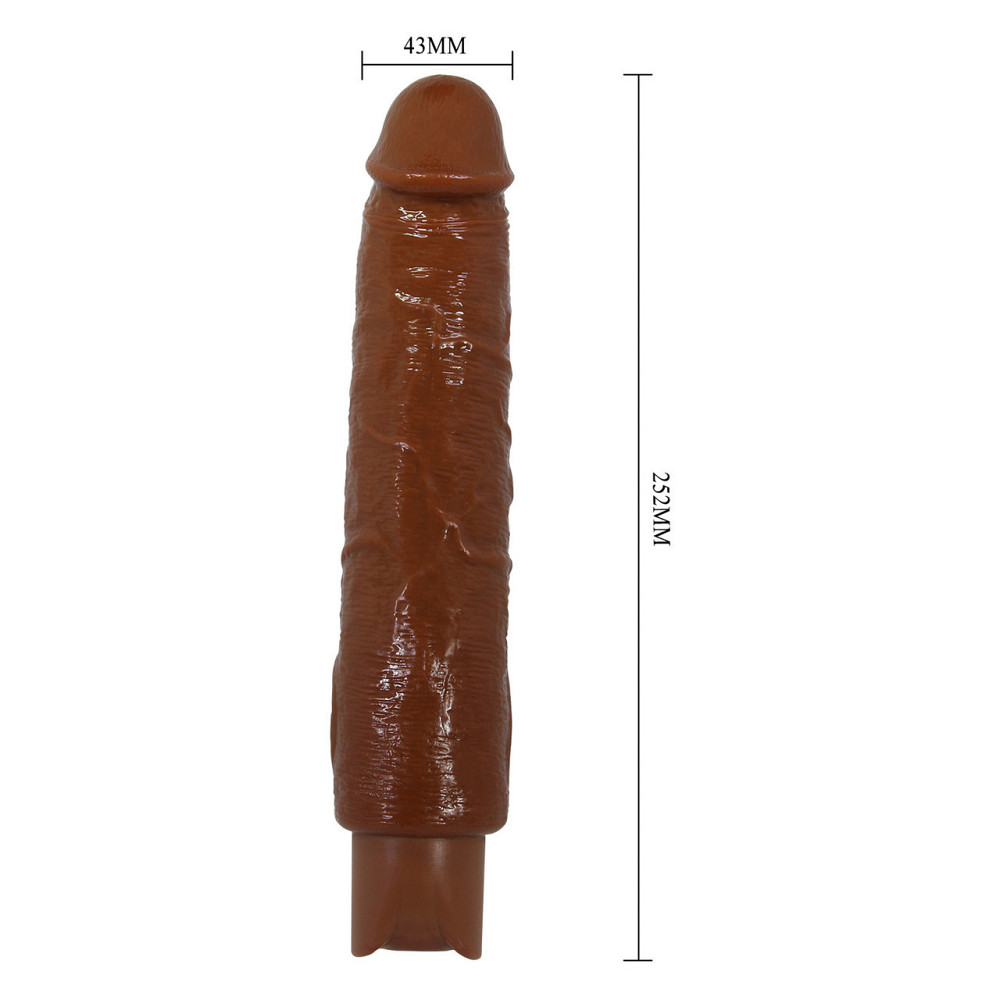Перезаряжаемый вибратор реалистик Pretty Love - Soren Realistic Vibrating Dildo Brown, BW-500083-1 Sex Aura Киев - изображение 8