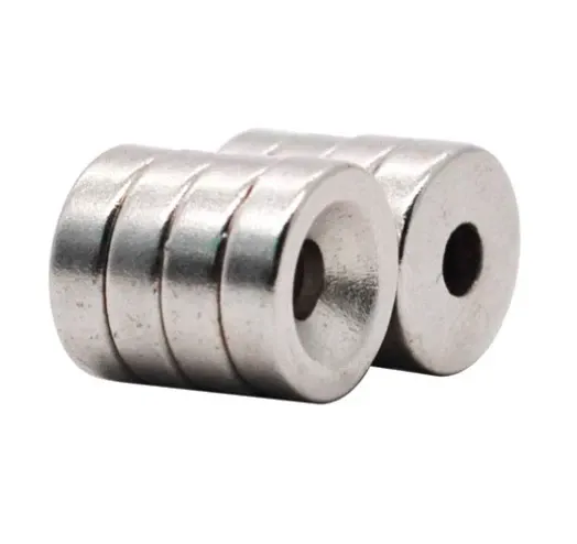 Набір з 10 неодимових магнітів 18x4 мм з отвором Київ - фото 6