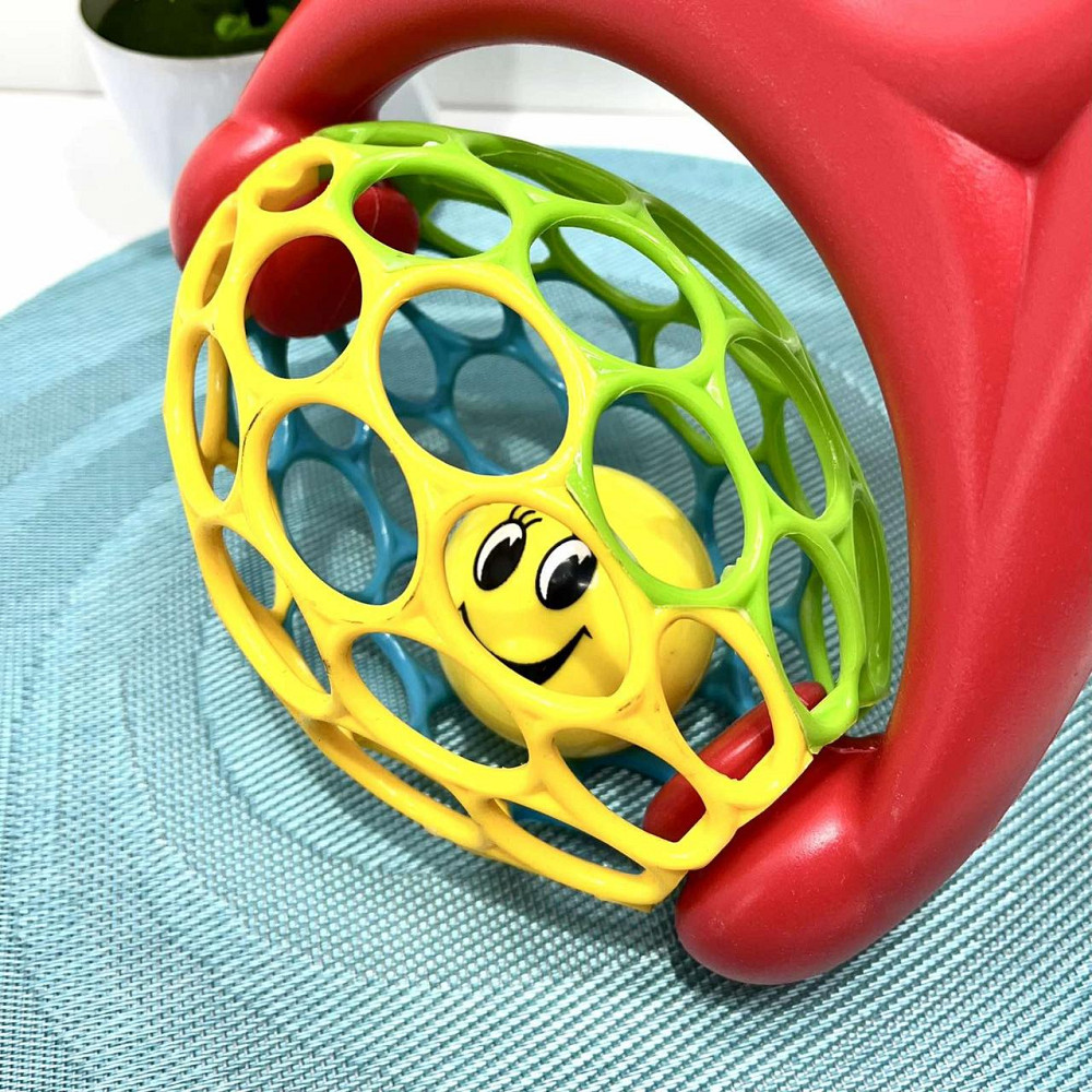 Каталка на палиці іграшка-каталка з кулькою брязкальцем Червона (3502) Чернігів - фото 3