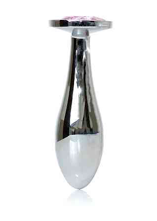 Анальная металлическая пробка Plug-Jewellery Silver PLUG-Rose M Sex Aura Киев