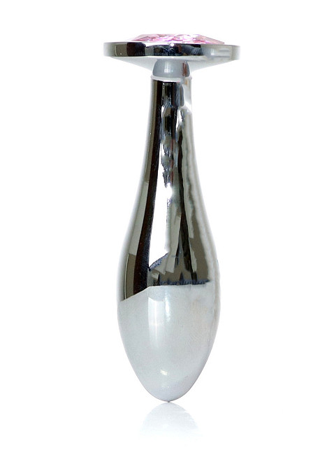 Анальная металлическая пробка Plug-Jewellery Silver PLUG-Rose M Sex Aura Киев - изображение 1
