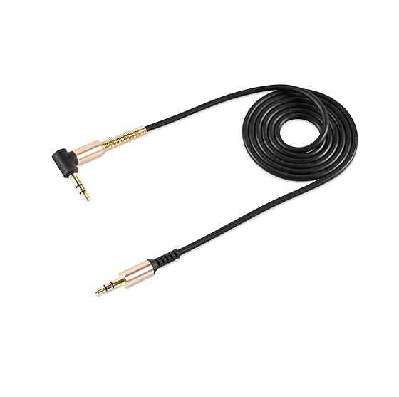 Аудiо кабель HOCO UPA02 AUX Spring Audio cable, колір чорний 6957531025665 Одеса