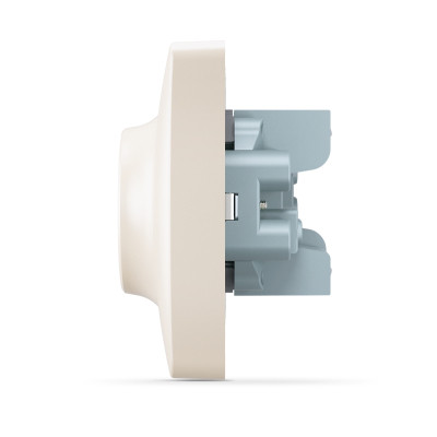 Розетка Videx BINERA 2ая із заземленням кремова (VF-BNSK2G-CR) Вінниця - фото 3