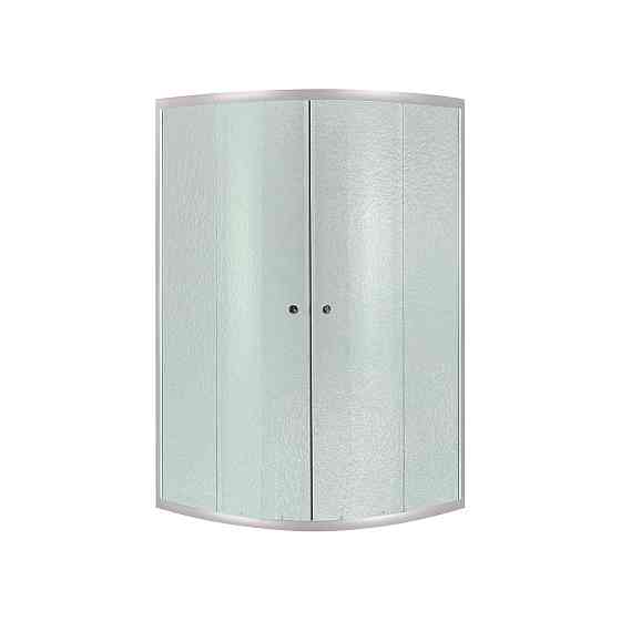 Lidz Latwa SC90x90.SAT.MID.FR Душевая кабина полукруглая, стекло Frost 4 мм + Lidz Душевой поддон KAPIELKA ST90x90x26, с панелью Киев