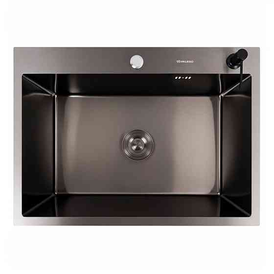 VALESO Кухонна мийка VALESO Handmade PVD 70*50 чорна (сифон круглий, 3,0/0,8) Киев