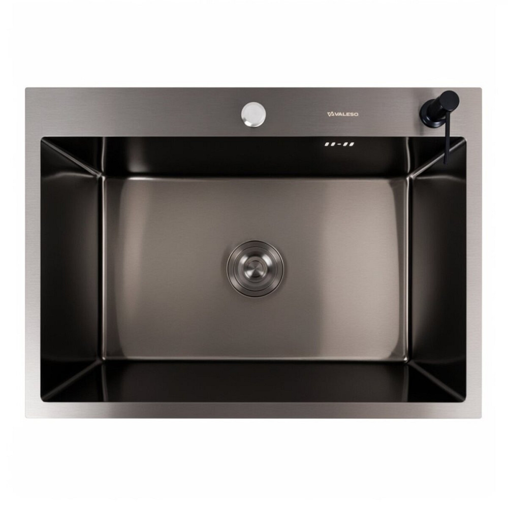 VALESO Кухонна мийка VALESO Handmade PVD 70*50 чорна (сифон круглий, 3,0/0,8) Киев - изображение 1