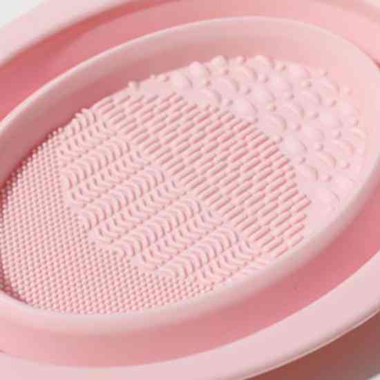 Ванночка для мойки кисточек макияжа складная (розовый) Винница