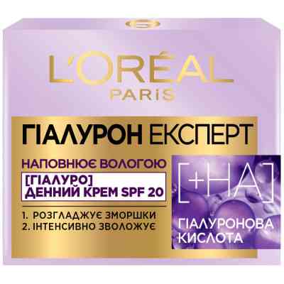 Крем для лица L'Oreal Paris Дневной Гиалурон эксперт SPF 20 50 мл (3600523775675) Винница