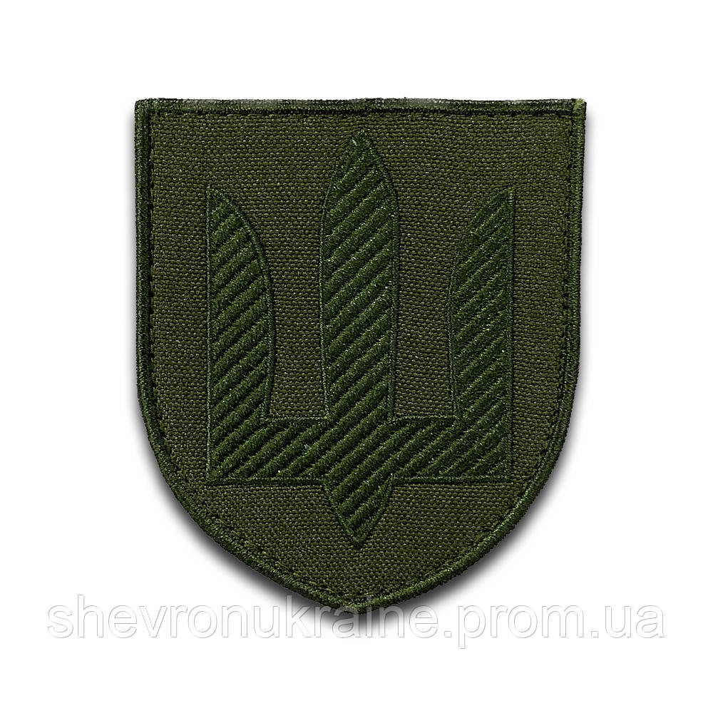 Шеврон Сухопутные войска олива (Форма щит. На липучке) Размер 8x7см Киев - изображение 5