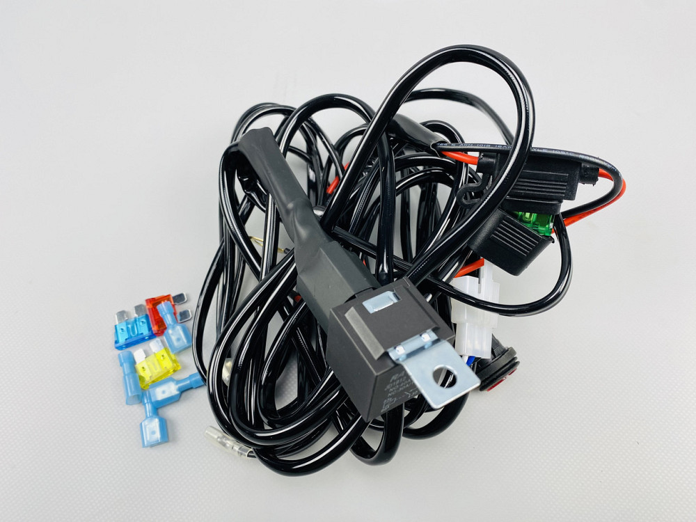 Проводка для будь-яких led фар і led bar в зборі 0-30A 3 м кабель перемикач/реле запобіжники Мукачево - фото 5