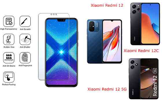 Защитное стекло NeoGlass для Xiaomi Redmi 12, 12C, 12 5G – ультрапрозрачное и устойчивое Киев