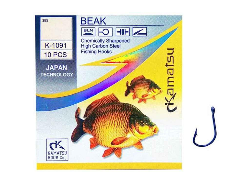 Гачок для мирної риби Beak №6 (10 шт/уп) K-1091 ТМ Kamatsu Київ - фото 1