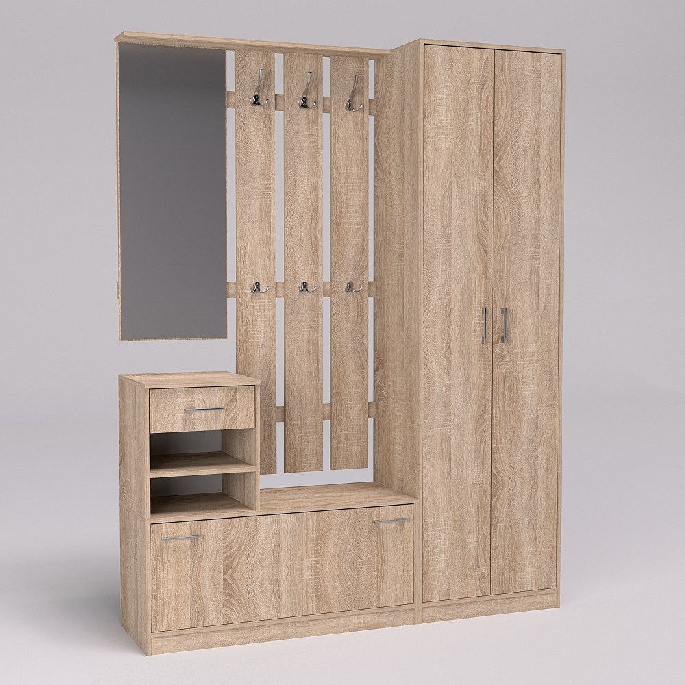 Прихожая Соло-3, Дуб Сонома, 1600/400/2100 Львов - изображение 1