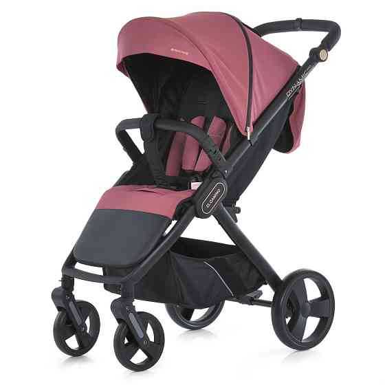 Коляска дитяча EL CAMINO DYNAMIC PRO Dusty Rose прогулянкова з чохлом та дощовиком Темно-рожева (ME 1053-3) Чернігів