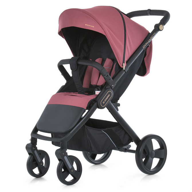 Коляска дитяча EL CAMINO DYNAMIC PRO Dusty Rose прогулянкова з чохлом та дощовиком Темно-рожева (ME 1053-3) Чернігів - фото 1