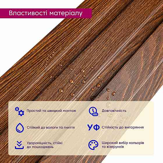 Рейка декоративная WPC стеновая 200х11х2900мм SW-00003009 Киев