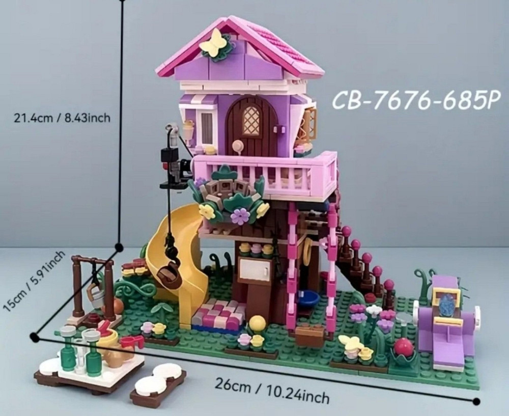 Конструктор для дівчаток Рожевий Дім 685 деталей Lego + 2 Мініфігурки. Харків - фото 7