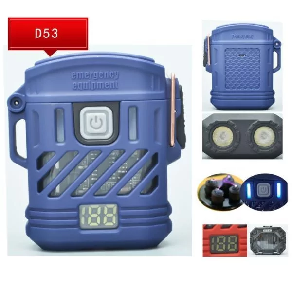Ліхтар запальничка Multifunctional D53-2LED Box LCD TypeC (3+1 режим) Вінниця - фото 6