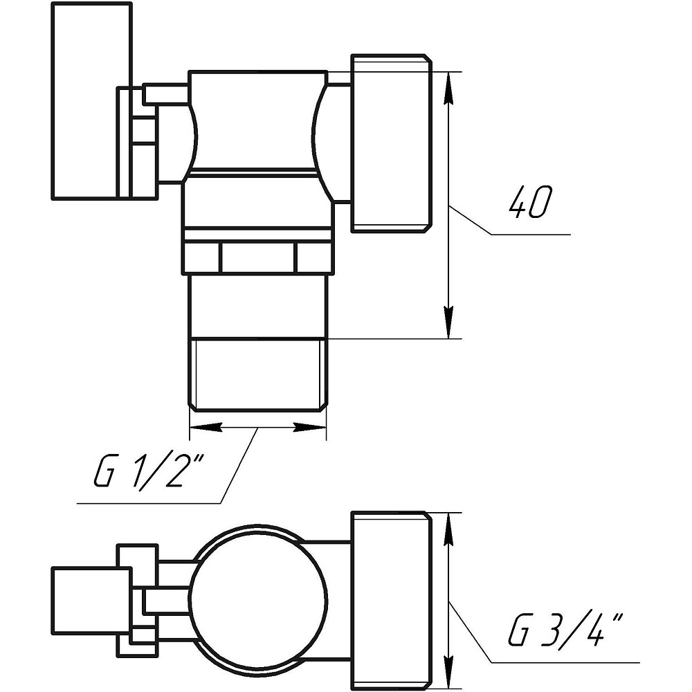 Кран кульовий кутовий для пральної машини SOLOMON 1/2″х3/4″ A7172 Тернополь - изображение 5