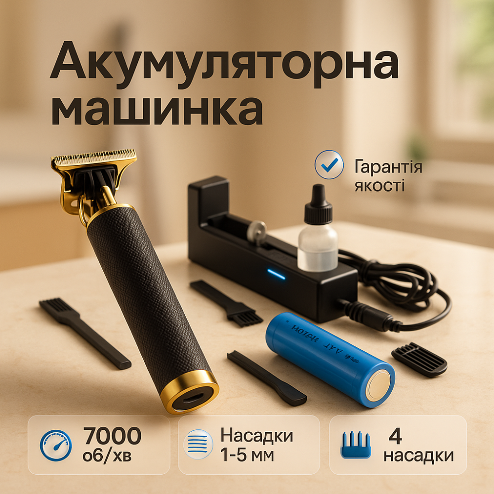 Триммер для самостоятельной стрижки волос, Триммер для волос портативный с регулируемой длиной TE-32 Львов - изображение 13