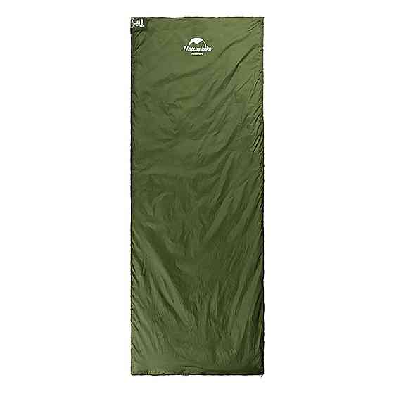 Спальник надлегкий Naturehike LW180 NH21MSD04 правий, (15°C), p-p M, темно-зелений Київ