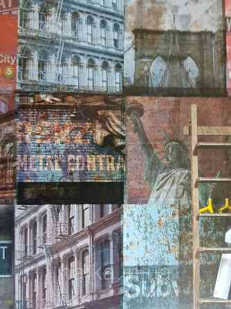 Шпалери вінілові Grandeco One roll one motif 2 A40101 панно 3д лофт місто Нью-Йорк будинку будівлі пам'ятки Київ