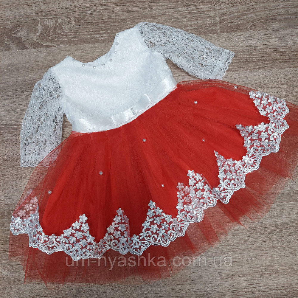 Нарядное пышное платье на годик 