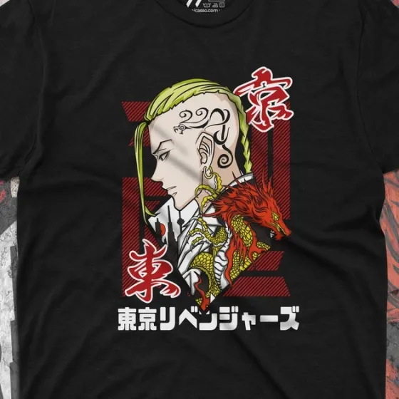 Футболка для подростка мальчика с принтом Токийские Мстители Рюгуджи Кен (Дракен) 3 Размер 160 Anime10612 Днепр