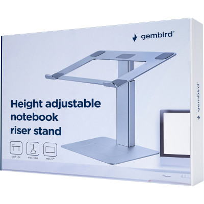 Подставка для ноутбука Gembird до 15.6", регулируемая, алюминий (NBS-D1-02) Винница - изображение 12