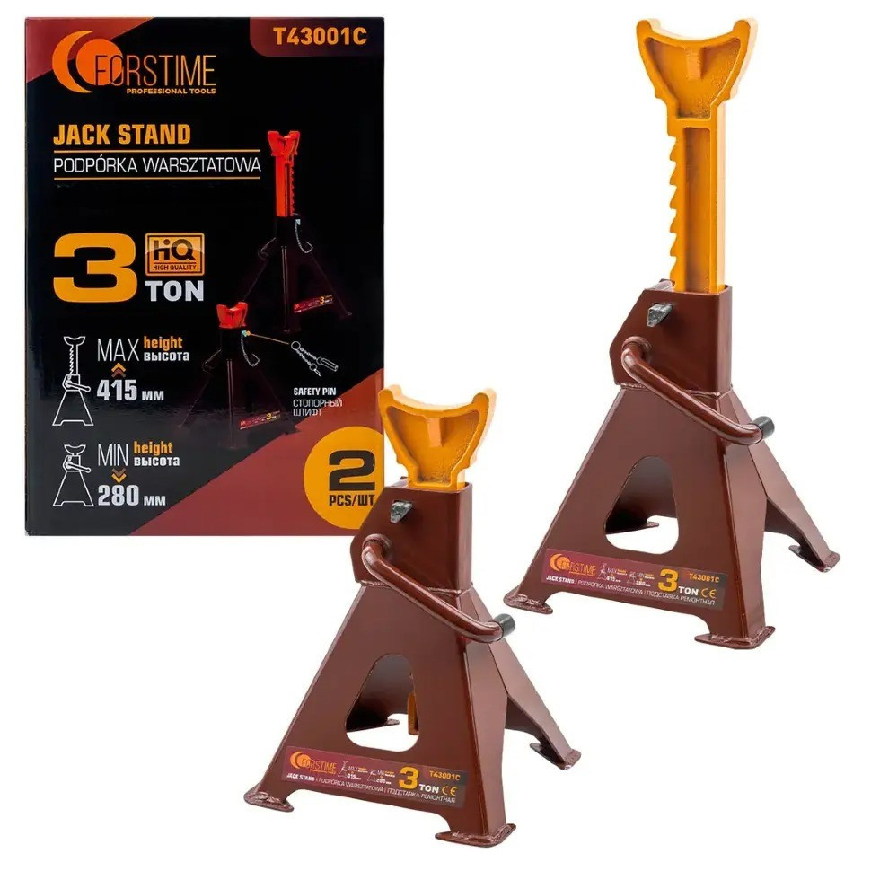 Подставка ремонтная 3т (280-415мм) (к-т 2шт.) Forstime FT-T43001C Одесса - изображение 1