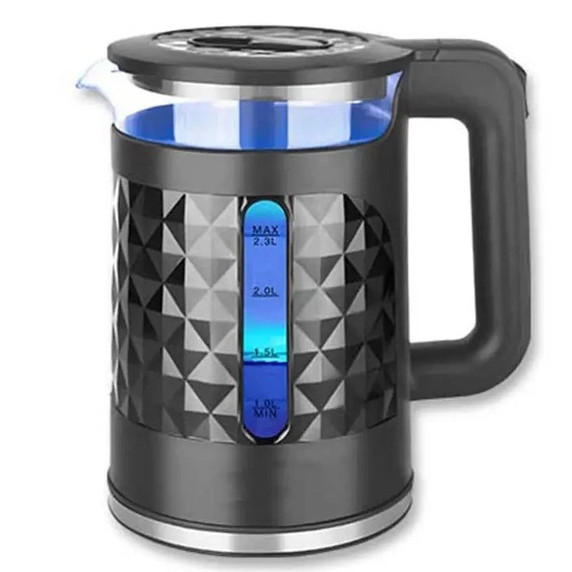Електрочайник скляний Edenberg EB-83559 2.3л 1500Вт Black ZI-42 Львів - фото 1