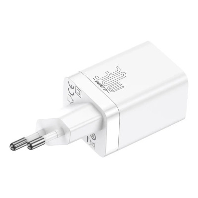 Зарядное устройство Baseus 1xUSB-C 30W + 1xUSB white (CCSUPP-E02) Винница - изображение 7