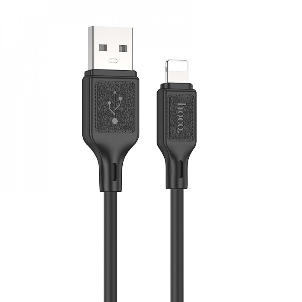 Кабель HOCO X90 Cool silicone charging data cable for iP Black Київ - фото 1