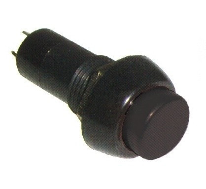 Кнопка нажимная, Чёрная, без фиксации (PBS-11B) Полтава - изображение 1