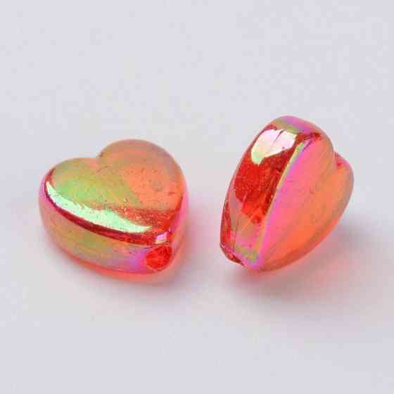 Декоративні намистинки для творчості Сердечка Будинок Бусин УТ100029498 в упаковці 130 шт Вінниця