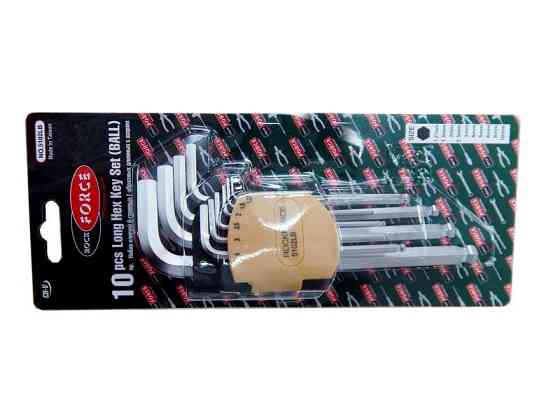 Набір ключів Г-подібних довгих з шаром 6-граних, 10пр. (1.27, 1.5, 2, 2.5, 3-6, 8, 10мм) в пластик Одеса