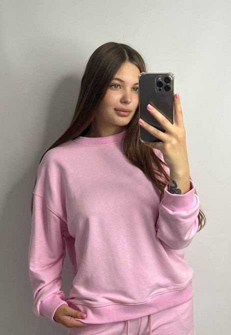 Світшот жіночий трикотажний Рожевий M/L Харків - фото 1