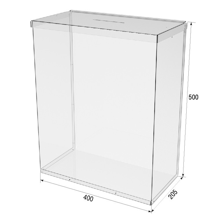 Ящик EKOSTAR без замка для пожертвований и сбора денег 400x205x500. Объем 41 литр Киев - изображение 4