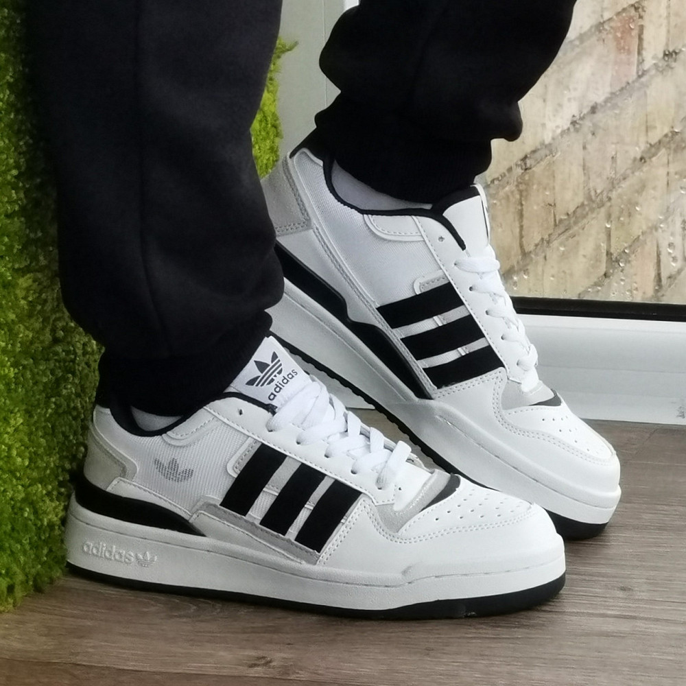 Кроссовки Adidas Мужские Белые Кожаные Адидас (размеры: 43,44) 97-1 Днепр - изображение 2