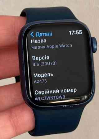 Смарт-Часи Apple Watch Series 7 41 mm. 97%акб. Blue Aluminium Case Abyss Blue. Київ