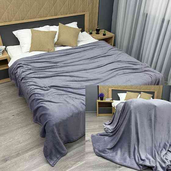 Плед-покривало Decorator WellSoft 200х220 см однотонний Бузково-сірий (87-182) Київ