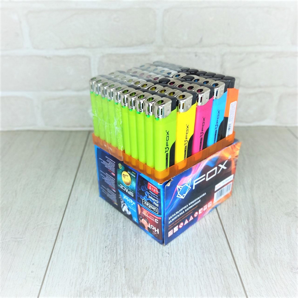 Зажигалка с фонариком Fox Микс уп/50шт Харьков - изображение 5