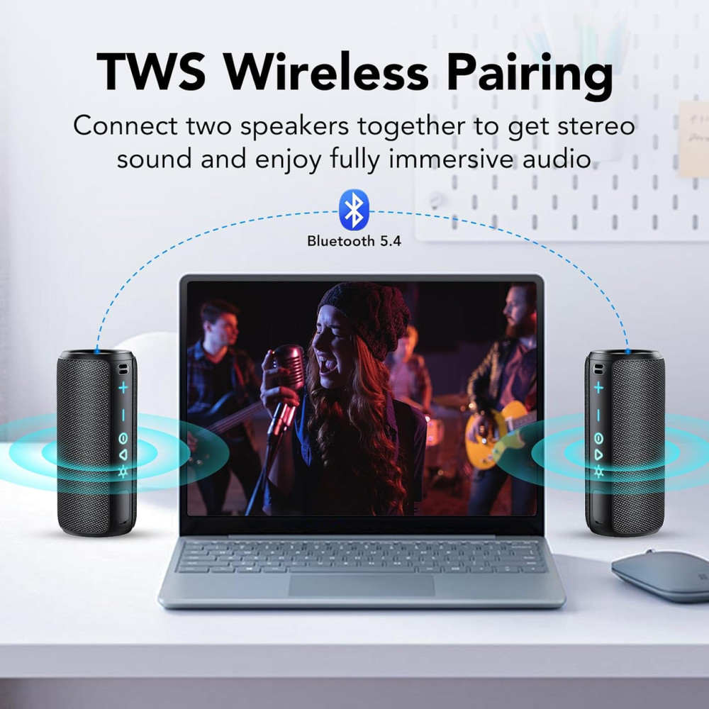 Портативна Bluetooth-колонка TIMU S11-1, 30 Вт, Bluetooth 5.4, TWS, RGB-підсвічування, до 24 годин, стереозвук Київ - фото 7