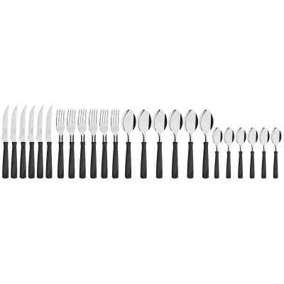 Набор столовых приборов Tramontina New Kolor 25 предметів в лотку Чорний (23198/075) Винница