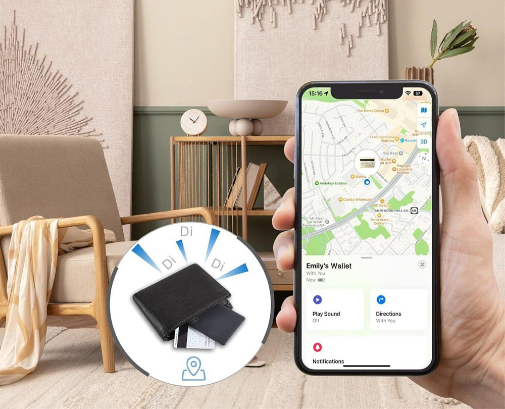 Тонка карта трекер для гаманця Smart Card HB12 Луцк - изображение 1