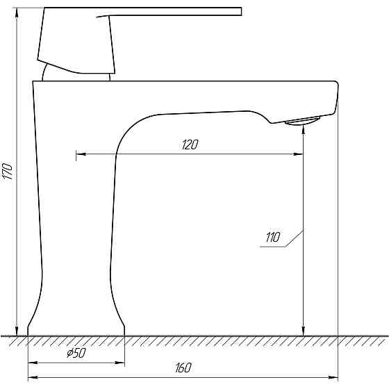 Змішувач для умивальника Globus Lux Laguna GLA-0401 (000019194) Київ