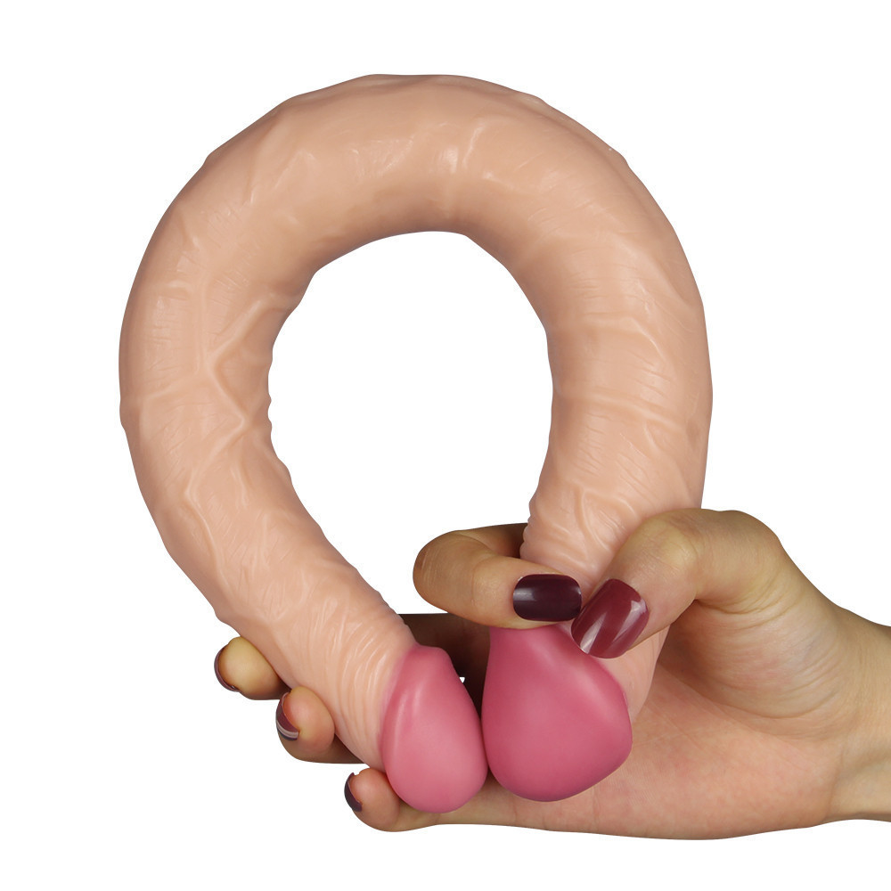 Двосторонній фалоімітатор - King-Sized Realistic Ladykiller Tapered Double 14" Sex Aura Київ - фото 8